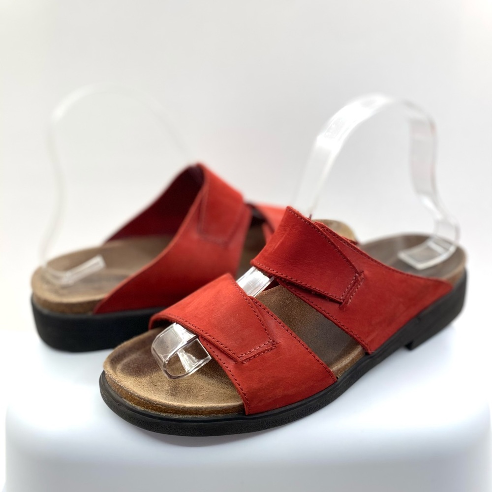 Marina Luna red leather sandals size 7.5